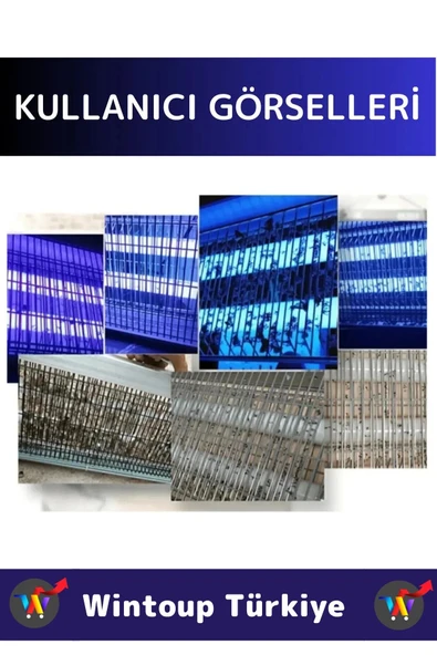 Premium Güçlendirilmiş UV Çift Florasanlı Zincir Askılı 6 Watt Sinek Sivrisinek Kara Sinek Öldürücü - 3