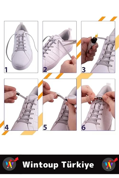 Çocuk Genç Yetişkin Şık Klipsli Manyetik Lastikli Pratik Mıknatıslı Ayakkabı Bağcığı 100 Cm 5 Çift - 4