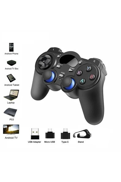 2.4ghz Android Telefon Kablosuz Oyun Kolu Gamepad Pc Tv Box Ps3 - 5