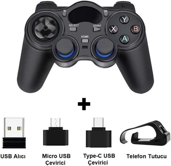 2.4ghz Android Telefon Kablosuz Oyun Kolu Gamepad Pc Tv Box Ps3 - 2