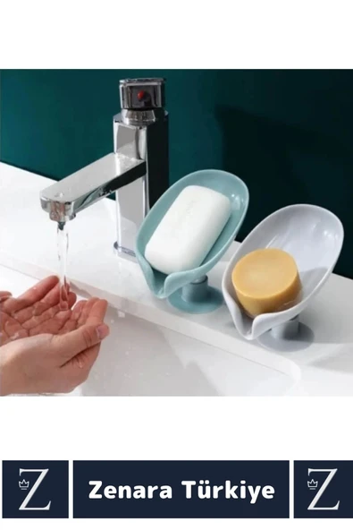 Banyo Mutfak Lavabo Sabun Montajsız Giderli Küflenme Kuruma Koku Önleyen Vantuzlu SABUNLUK 2 Adet - Resim 3