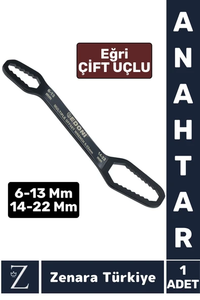 Uzun Ömürlü Ev Banyo Musluk Tamir Montaj Sıkma 6-13 Mm 14-22 Mm Çoklu Çift Taraflı Eğri Uçlu ANAHTAR