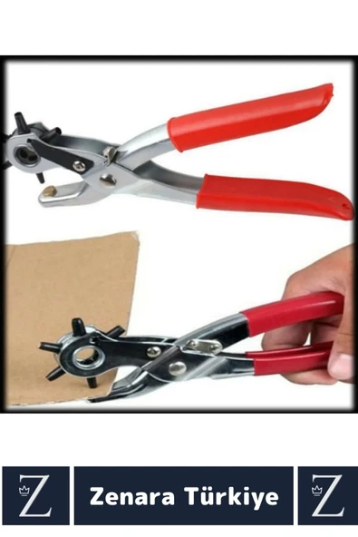 Yüksek Kaliteli Pratik Deri Plastik Delik Uç Açıcı 6 Farklı Uçlu Ayarlanabilir Kemer Delme Pensesi - 4