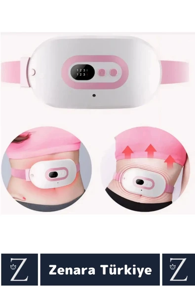 Kompakt Sıcak Tutan Titreşimli 3 Sıcaklık Ayarı Regl Adet Ağrı Sancı Azaltan Dijital Özel Gün Kemeri - 4