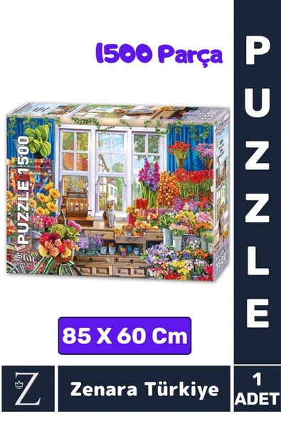 Eğlenceli Eğitici El Göz Görsel Algı Hafıza Beceri Geliştirici 1500 Parça PUZZLE ÇİÇEKÇİ