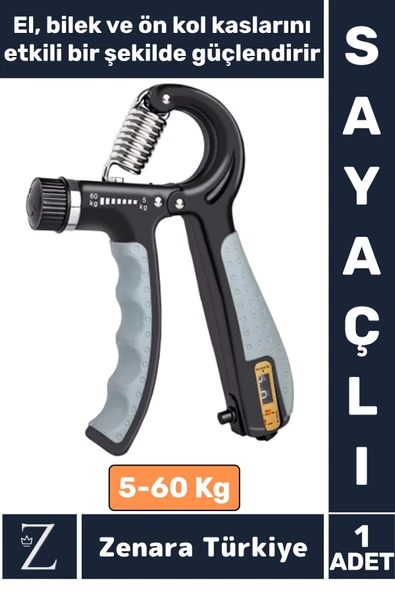 Yüksek Kaliteli Ergonomik El Bilek Kol Güçlendirici Kas Yapma Ayarlanabilir Sayaçlı 5-60 Kg El Yayı