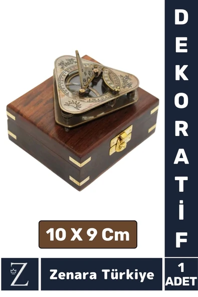 Özel Üretim Erkek Arkadaş Sevgili Özel Gün Koleksiyon Hediye Ev Denizci PİRİNÇ Şık Ahşap Kutu PUSULA ürün görseli