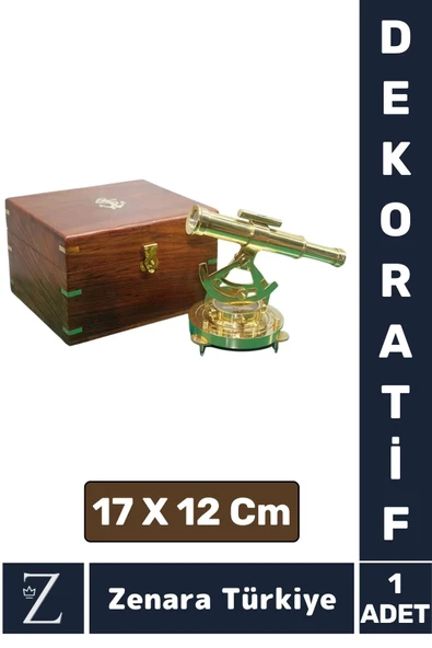 Erkek Arkadaş Sevgili Özel Koleksiyon Denizci Temalı Hediyelik PİRİNÇ Ahşap Kutulu PUSULALI DÜRBÜN