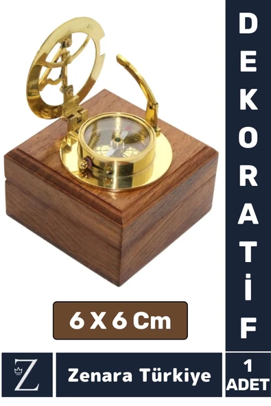 Özel Model Erkek Arkadaş Sevgili Özel Gün Koleksiyon Hediye Ev Denizci PİRİNÇ Şık Ahşap Kutu PUSULA ürün görseli