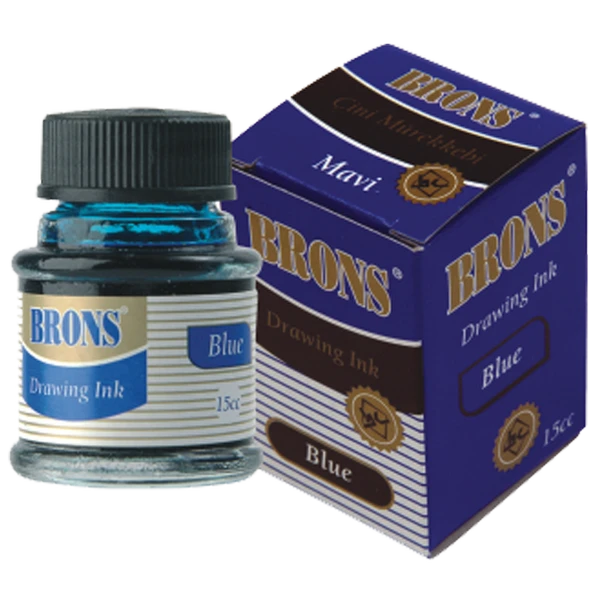 Brons Çini Mürekkebi 20 CC Siyah BR-317 ( 12 adet ) - Resim 2