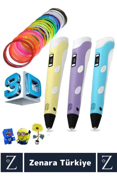 Ergonomik ABS Plastik Bükülebilir 3D Renkli Üç Boyutlu Çocuk Grafik Tablet Yazıcı 3D ÇİZİM KALEMİ - 2
