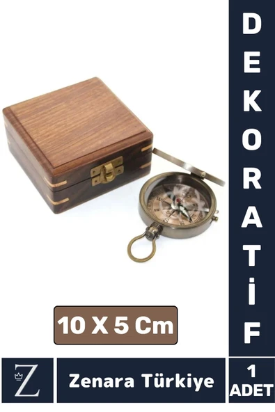 Yüksek Kalite Klasik Sevgili Erkek Arkadaş Özel Gün Hediye Ev Ofis Vintage Ahşap Kutu Pirinç PUSULA ürün görseli