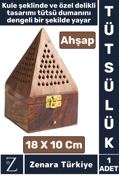 Yüksek Kalite Yoga Meditasyon Aromaterapi Chakra Pozitif Enerji Dayanıklı Ahşap KULE TÜTSÜLÜK 18 Cm ürün görseli