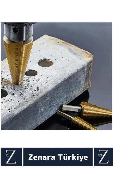 Kablolu Şarjlı Matkap Uyumlu Isı Aşınma Dayanıklı Ahşap Metal Plastik 6'lı Kademeli Matkap Ucu Seti - 3