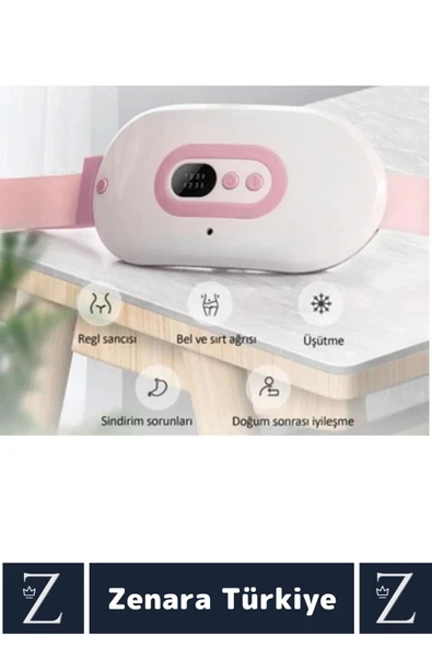 Kompakt Sıcak Tutan Titreşimli 3 Sıcaklık Ayarı Regl Adet Ağrı Sancı Azaltan Dijital Özel Gün Kemeri - 3