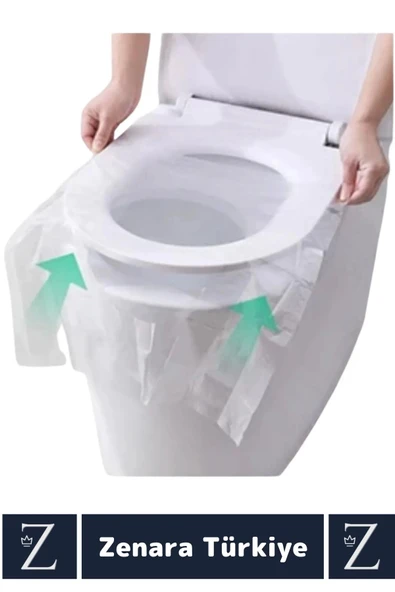 Çanta Boy AVM Tuvalet Günlük Tek Kullanımlık Hijyenik Tam Kaplama Klozet Kapak Poşeti 50 Adet - 2