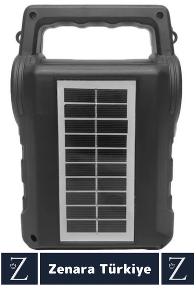 Kompakt Yüksek Ses Güçlü Bass Kamp Piknik Outdoor USB Solar Enerjili Fenerli BLUETOOTH HOPARLÖR - 2