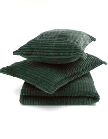 Merinos Modern Line 3 Parça Battaniye Seti Haki - Resim 2