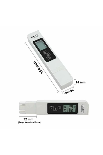 3in1 Dijital Tds Su Kalitesi Değer Ölçüm Cihazı - 7