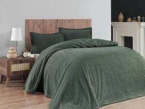 Merinos Modern Line 3 Parça Battaniye Seti Haki ürün görseli