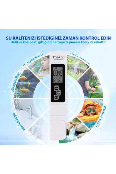 3in1 Dijital Tds Su Kalitesi Değer Ölçüm Cihazı - 4