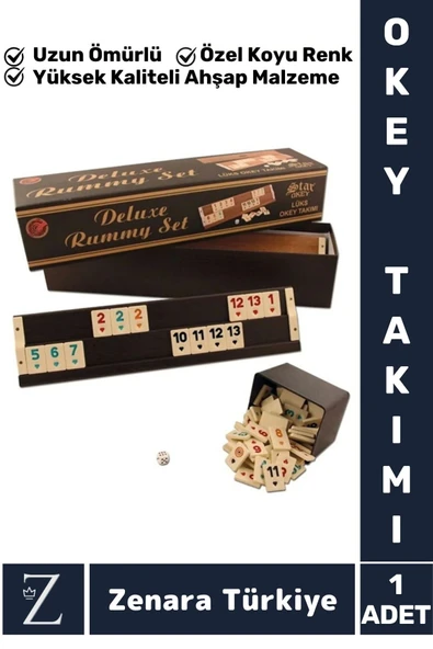 Deluxe Aile Ev Arkadaş Kahve Cafe Oyun Dayanıklı Kaymaz Tasarım Silinebilir 101 OKEY TAKIMI