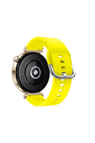 Samsung Galaxy Watch 6 40-43-44-47mm 20mm Purelux Soft Tokalı Silikon Kordon Dayanıklı Spor Stil  Sarı - 2
