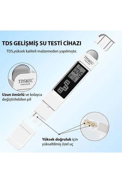 3in1 Dijital Tds Su Kalitesi Değer Ölçüm Cihazı - 5