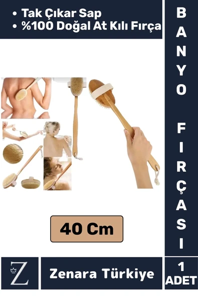 %100 Doğal Yumuşak Vücut Masajı Etkili Uzun Saplı At Kılı Duş BANYO FIRÇASI
