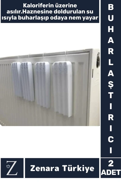 Uzun Ömürlü Isıya Dayanıklı Kalorifer Petek Üstü Nemlendirici Su Buharlaştırıcı Askılı Suluk 2 Adet