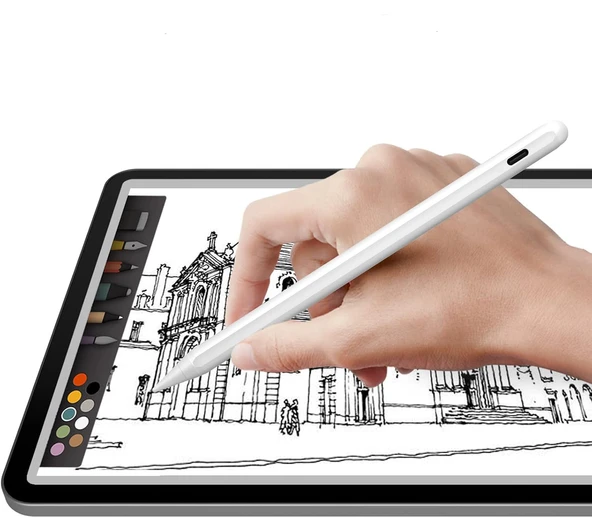 Daytona ZR61 Ios/Android/Windows Dokunmatik Ekran İçin Pil Göstergeli, Magnetik, 2 Yedek Uçlu ve Type C Şarj Kablolu Stylus Dokunmatik Kalem - 2