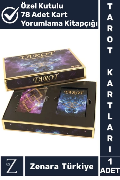 Manevi Ruhsal Rehberlik Kader Yorumlama Kitapçıklı ÖZEL KUTULU 78 Adet TAROT KARTLARI ürün görseli