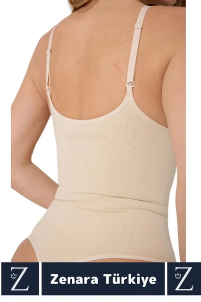 İz İç Göstermez Kaymaz Vücut Şekillendiren Sıkılaştıran Toparlayan Çıtçıtlı String Body Korse - 3