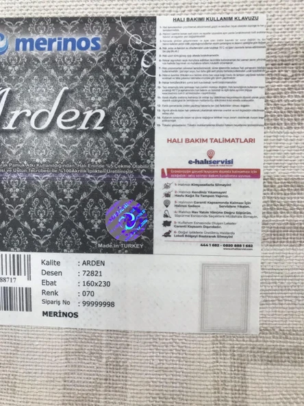Merinos Halı Arden 72821 070 Serisi Akrilik Salon Oturma Yatak Odası Halısı - 8