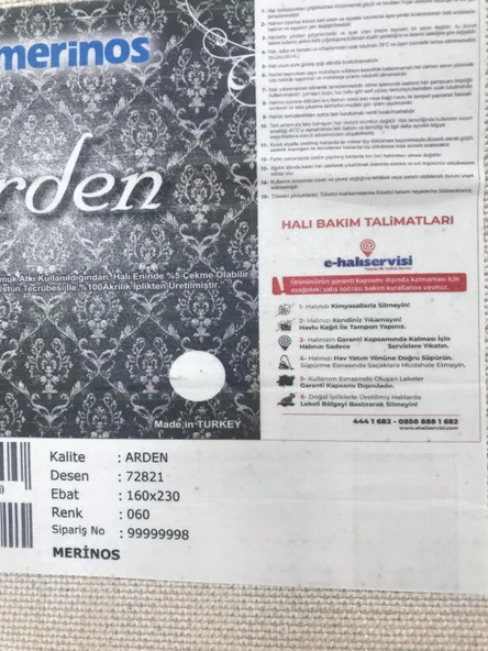 Merinos Halı Arden 72821 060 Serisi Akrilik Salon Oturma Yatak Odası Halısı - Resim 8