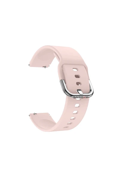 Huawei Watch Gt3 42mm Ile Uyumlu 20mm Purelux Soft Tokalı Silikon Kordon Dayanıklı Spor Stil  Pudra - Resim 4