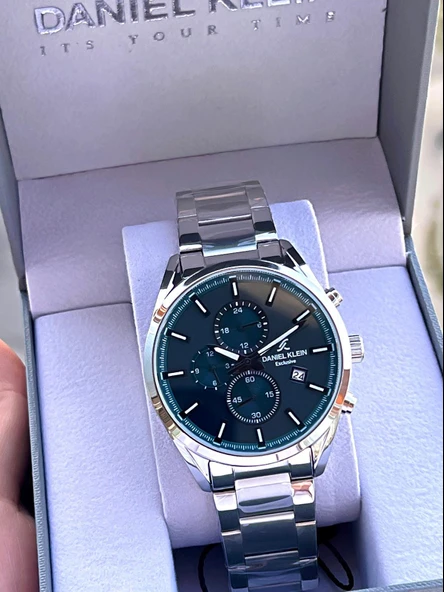 Daniel Klein Çelik Kordon Kronometreli Kadran Tasarımı 3 Atm Suya Dayanıklı Erkek Kol Saati 10582.6 - Resim 7