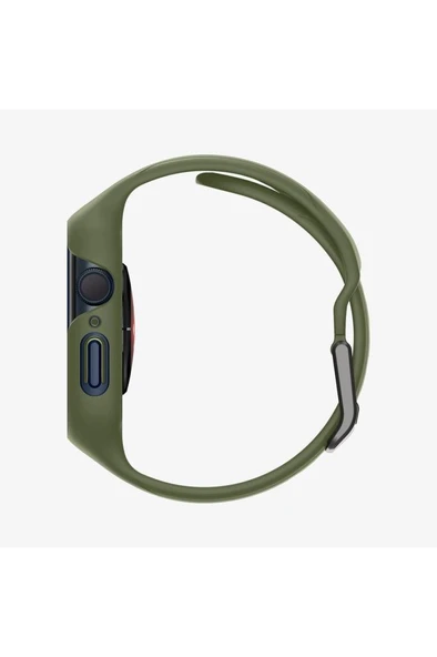 Spigen Apple Watch 45mm (Seri 9/8/7) Kılıf & Kordon Kayış Liquid Air Pro Moss Green Outlet - 7