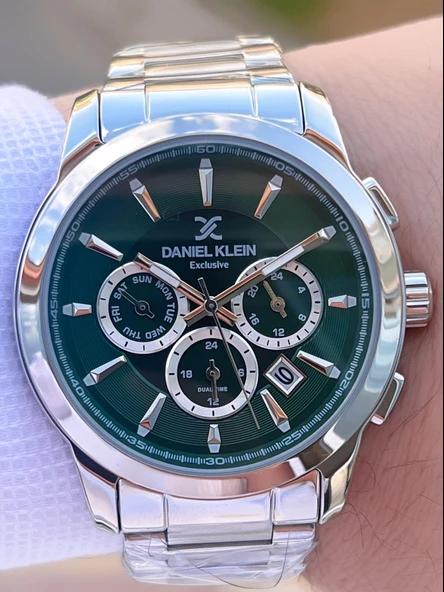 Daniel Klein Çelik Kordon Kronometreli Kadran Tasarımı 3 Atm Suya Dayanıklı Erkek Kol Saati 14031.7 - Resim 3