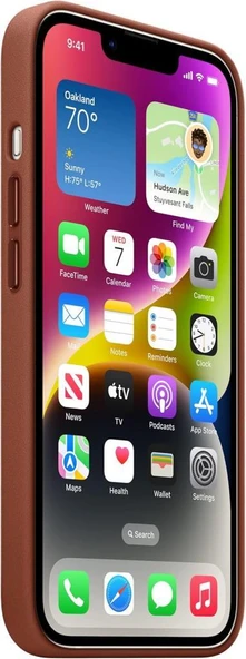 Apple iPhone 14 MagSafe Özellikli Deri Kılıf Toprak Kırmızısı MPP73ZM/A - 2