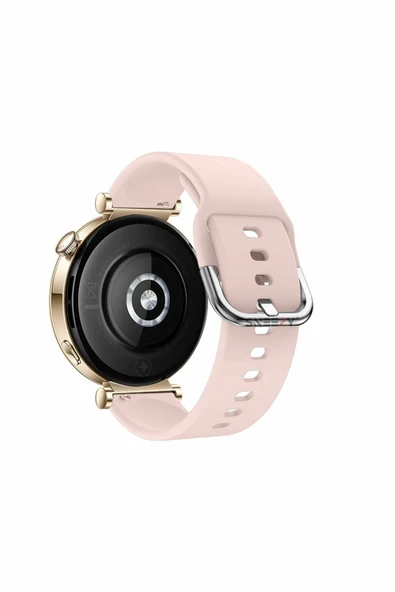 Huawei Watch Gt2 42mm Ile Uyumlu 20mm Purelux Soft Tokalı Silikon Kordon Dayanıklı Spor Stil  Pudra - Resim 2