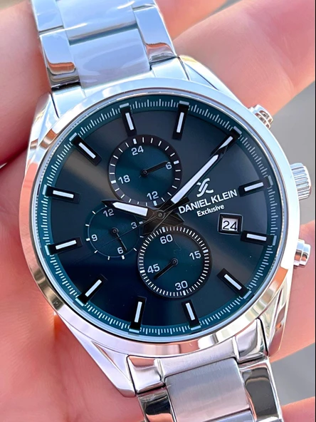 Daniel Klein Çelik Kordon Kronometreli Kadran Tasarımı 3 Atm Suya Dayanıklı Erkek Kol Saati 10582.6 - Resim 4