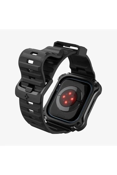 Spigen Apple Watch (45mm) Kılıf, Spigen Tough Armor Pro Metal Black Outlet - 7
