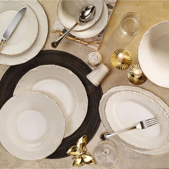Aryıldız Romance Gold 30 Parça 6 Kişilik Yemek Takımı Ar4038048