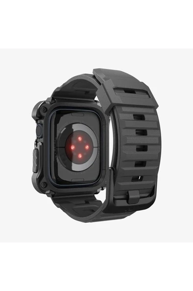 Spigen Apple Watch (45mm) Kılıf, Spigen Tough Armor Pro Metal Black Outlet - 8