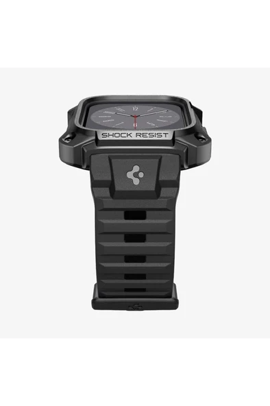 Spigen Apple Watch (45mm) Kılıf, Spigen Tough Armor Pro Metal Black Outlet - 2