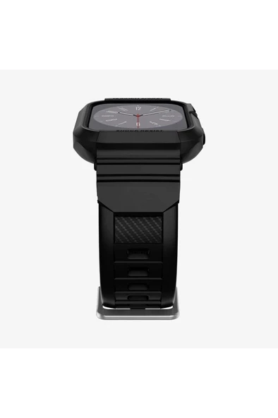 Spigen Apple Watch 41mm (Seri 9/8/7) Kılıf & Kordon Kayış Rugged Armor Pro Black Outlet - 5