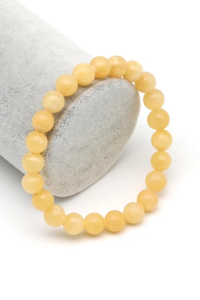 Kalsit Doğal Taş Bileklik 8 mm Küre Kesim ürün görseli