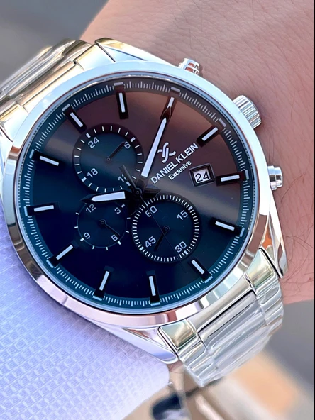 Daniel Klein Çelik Kordon Kronometreli Kadran Tasarımı 3 Atm Suya Dayanıklı Erkek Kol Saati 10582.6 ürün görseli