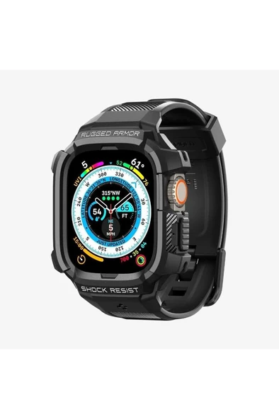 Spigen Apple Watch 49mm (Ultra 2/1) Kılıf & Kordon Kayış Rugged Armor Pro Outlet - 3